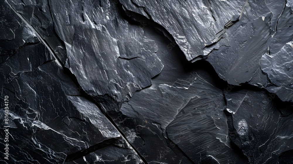 Poster dark grey black slate background or texture : generative ai