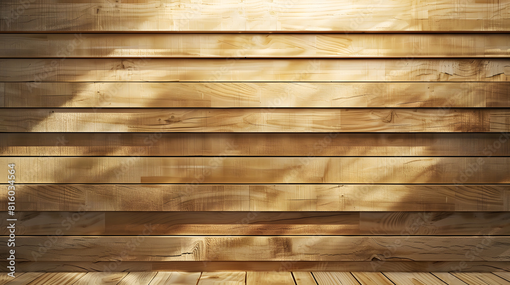 Aufkleber wooden planks wall texture abstract for background : generative ai
