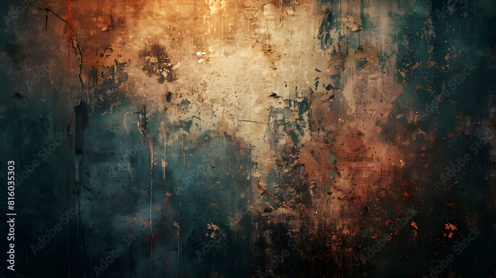 Aufkleber old wall grunge texture background : generative ai