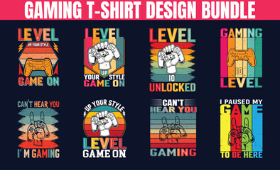GAMING T-SHIRT DESIGN BUNDLE