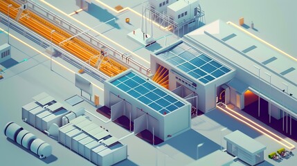 Animated Infographic Illustrating the Photovoltaic Process of Harnessing Solar Energy