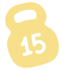 Sport weight in flat design. Weightlifting equipment for strong training. Vector illustration isolated.