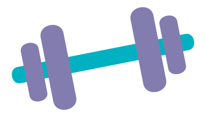 Bodybuilding dumbbell in flat design. Weightlifting heavy equipment. Vector illustration isolated.