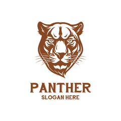 Angry panther mascot logo vector illustration