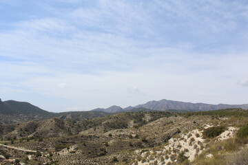 travel, beautiful view of the mountains in Spain