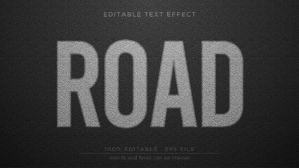 Spray paint on road mockup. Road editable text effect