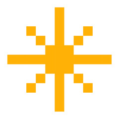 Obraz premium pixel art sparkle, designed in a charming 8-bit style. The sparkling effect captures the nostalgic essence of classic video games, making it perfect for use in digital projects, game development