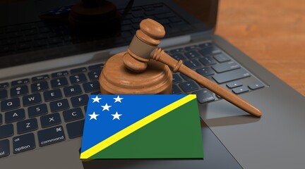 Solomon Island and the Gavel of Justice - Visual for Social Networks and News. - May 2024, Istanbul...
