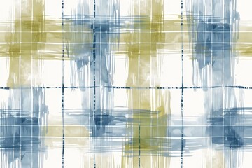 Hand-drawn checkered background. Watercolor seamless texture. Blue and white geometric pattern. Beautiful simple AI generated image in 4K, unique.