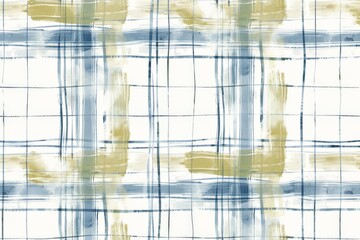 Hand-drawn checkered background. Watercolor seamless texture. Blue and white geometric pattern. Beautiful simple AI generated image in 4K, unique. - Powered by Adobe