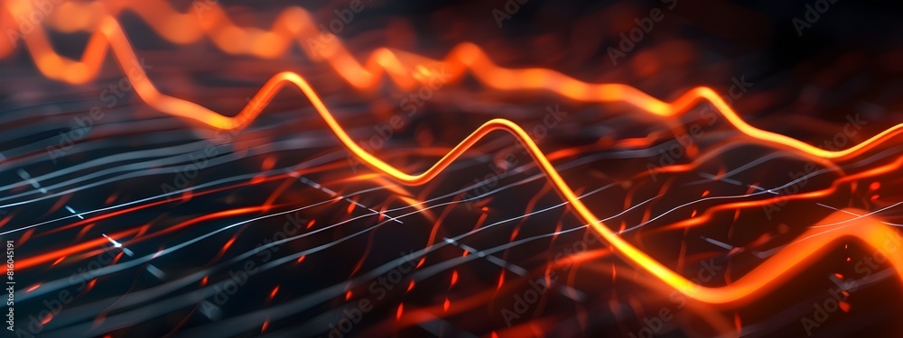 Poster precise monitoring a d rendering of a heartbeat monitor displaying frequent and regular heartbeats