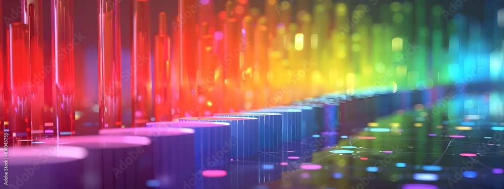 Poster frequency spectrum visualized a comprehensive comparison of color frequencies in the visible light