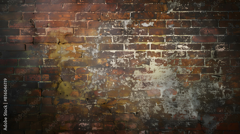 Poster old painted brickwall grungy background or texture : generative ai