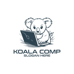 Koala tech logo vector illustration