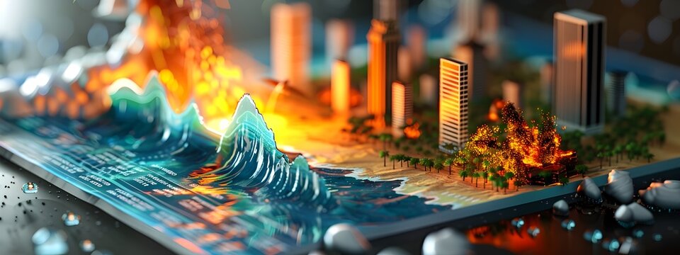Comparison of Natural Disaster Frequencies Illustrated in a Vibrant D Infographic