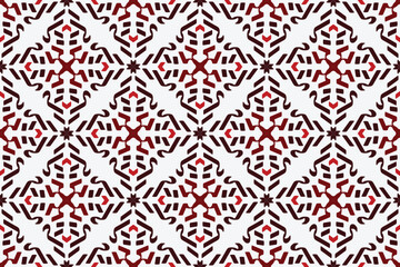 vintage seamless pattern with red and white color