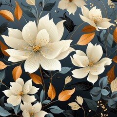 abstract light background with flowers