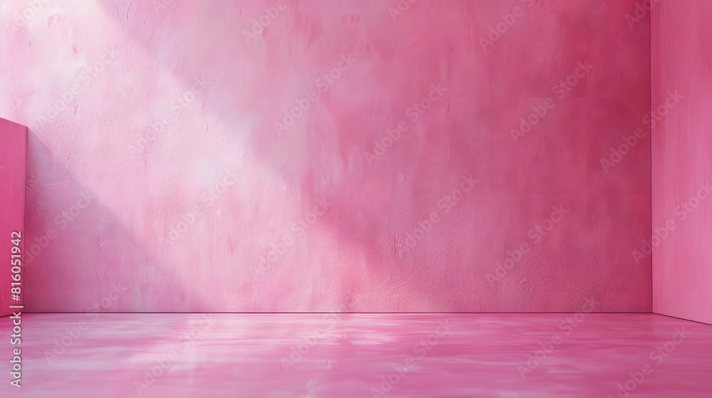 Poster empty pink color texture pattern cement wall studio background used for presentation cosmetic nature