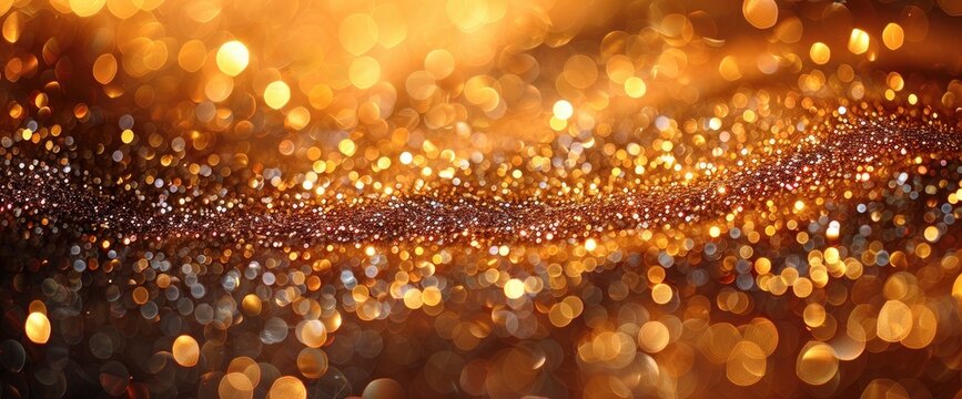 Fancy Gold Glitter 50Th Birthday Or Wedding Anniversary Golden Confetti Background, Birthday Background