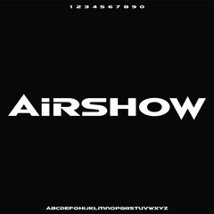 AIRSHOW FUTURISTIC MODERN TECHNOLOGY FONT TYPEFACE DISPLAY TYPESET VECTOR ALPHABET