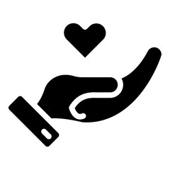 Giving Spirit Glyph Icon Design