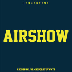 AIRSHOW FUTURISTIC MODERN TECHNOLOGY FONT TYPEFACE DISPLAY TYPESET VECTOR ALPHABET