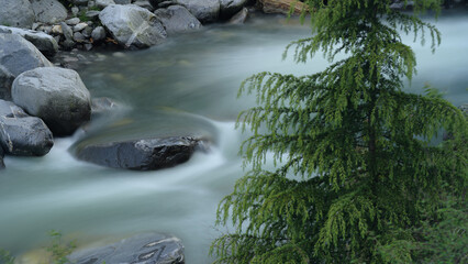 Waterfall, Water stream long exposure 