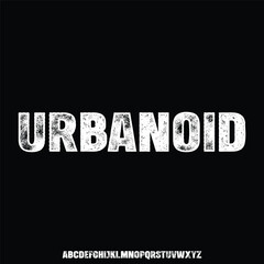 Fototapeta premium urbanoid, urban condensed font display typeface