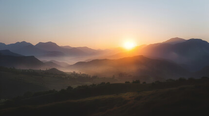 Obraz premium sunrise in the mountains