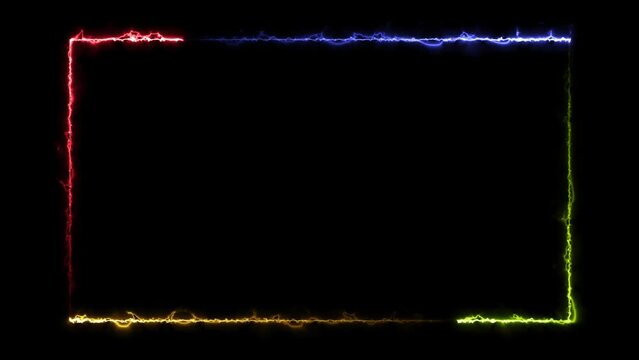 4k Abstract seamless looped background rectangular ultraviolet glowing neon text box, popular animation for logo or text design, led screens projection