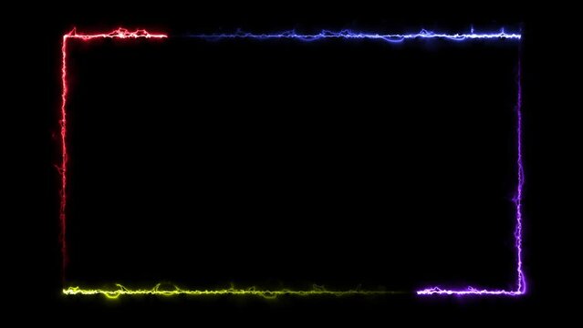 4k Abstract seamless looped background rectangular ultraviolet glowing neon text box, popular animation for logo or text design, led screens projection