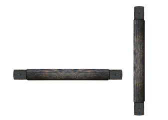 Wooden batten, ladder stair step - on isolated transparent background.