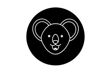 bear head Silhouette vector art illustration 