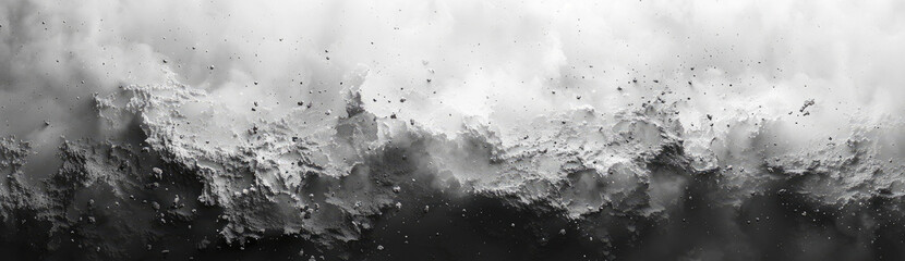 Abstract ink splatter, black and white, subtle, grainy texture, blurry, simple, dark colors, beautiful. Created with Ai