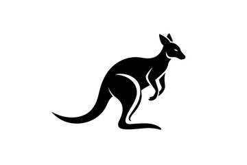 kangaroo Silhouette vector art illustration 