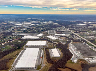 Aerial photo of warehouse and distribution centers near the Las Vegas International Airport