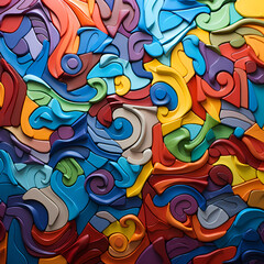 Graffiti Fusion: Lebendiger Hintergrund im urbanen Street-Art-Style
