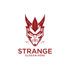 Strange boy logo vector illustration