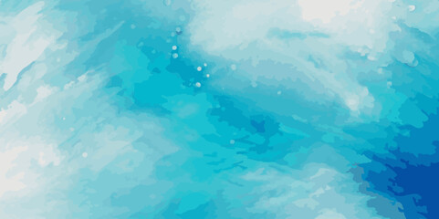 Beautiful soft blue sea water, ocean wave background. Soft blue and white hand printed creative marble texture ocean background.