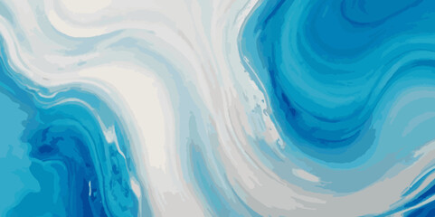 Vector watercolor ocean wave line blue and white background. Ocean sea art with natural template. Seamless soft blue ocean pattern wave water background.