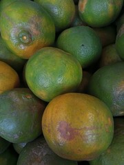 Fresh Orange Fruit with green skin