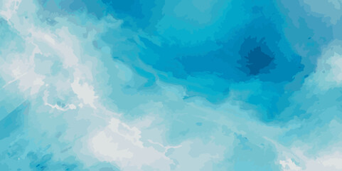 Beautiful soft blue sea water, ocean wave background. Soft blue and white hand printed creative marble texture ocean background.