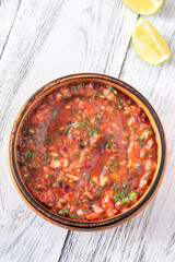 Bowl of salsa