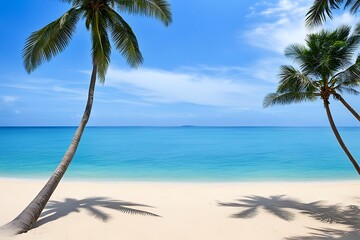 Beautiful empty tropical beach and sea landscape background	