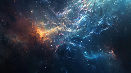 Obraz premium Hyper-Realistic Beauty Impressive Galaxy Nebula Captured in Stunning Detail and Splendor