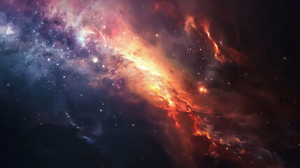 Fototapeta premium Hyper-Realistic Beauty Impressive Galaxy Nebula Captured in Stunning Detail and Splendor