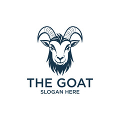 Head goat logo vector illustration
