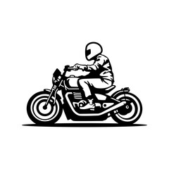 vector a logo suggestion for motorcycle bike from front view on white background