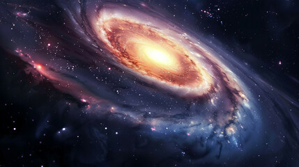 Obraz premium Hyper-Realistic Beauty Impressive Galaxy Nebula Captured in Stunning Detail and Splendor