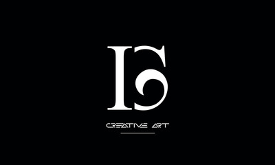 GI, IG, G, I abstract letters logo monogram
